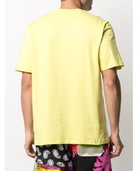 gelbes T-Shirt mit einem Rundhalsausschnitt von MSGM