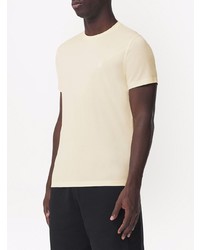 gelbes T-Shirt mit einem Rundhalsausschnitt von Burberry