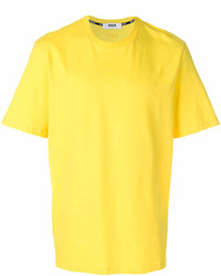 gelbes T-Shirt mit einem Rundhalsausschnitt von MSGM