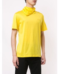 gelbes T-Shirt mit einem Rundhalsausschnitt von Raf Simons