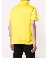 gelbes T-Shirt mit einem Rundhalsausschnitt von Raf Simons