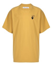 gelbes T-Shirt mit einem Rundhalsausschnitt von Off-White