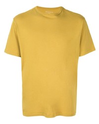 gelbes T-Shirt mit einem Rundhalsausschnitt von Officine Generale