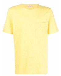 gelbes T-Shirt mit einem Rundhalsausschnitt von Orlebar Brown