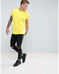 gelbes T-Shirt mit einem Rundhalsausschnitt von Asos