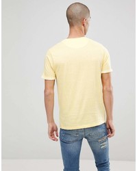 gelbes T-Shirt mit einem Rundhalsausschnitt von Brave Soul