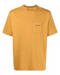 gelbes T-Shirt mit einem Rundhalsausschnitt von Patagonia