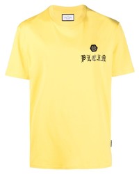 gelbes T-Shirt mit einem Rundhalsausschnitt von Philipp Plein
