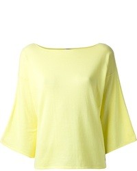 gelbes T-Shirt mit einem Rundhalsausschnitt von Pinko