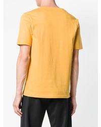 gelbes T-Shirt mit einem Rundhalsausschnitt von Wales Bonner