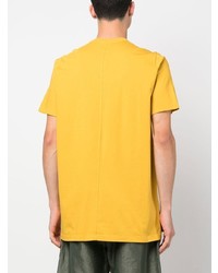 gelbes T-Shirt mit einem Rundhalsausschnitt von Rick Owens
