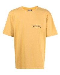 gelbes T-Shirt mit einem Rundhalsausschnitt von Pleasures
