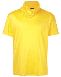 gelbes T-Shirt mit einem Rundhalsausschnitt von Raf Simons
