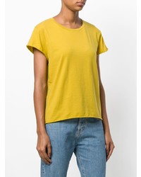 gelbes T-Shirt mit einem Rundhalsausschnitt von Simon Miller