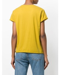 gelbes T-Shirt mit einem Rundhalsausschnitt von Simon Miller