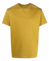 gelbes T-Shirt mit einem Rundhalsausschnitt von Rick Owens