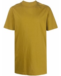 gelbes T-Shirt mit einem Rundhalsausschnitt von Rick Owens