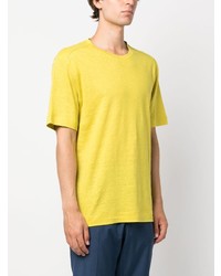 gelbes T-Shirt mit einem Rundhalsausschnitt von Zegna