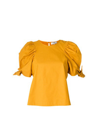 gelbes T-Shirt mit einem Rundhalsausschnitt von Sea