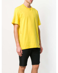 gelbes T-Shirt mit einem Rundhalsausschnitt von MSGM