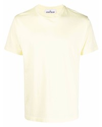 gelbes T-Shirt mit einem Rundhalsausschnitt von Stone Island