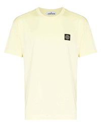 gelbes T-Shirt mit einem Rundhalsausschnitt von Stone Island