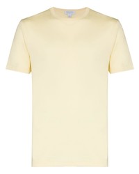 gelbes T-Shirt mit einem Rundhalsausschnitt von Sunspel