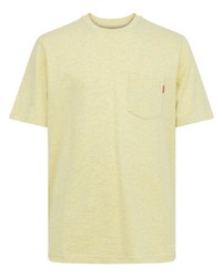 gelbes T-Shirt mit einem Rundhalsausschnitt von Supreme
