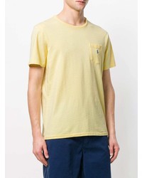 gelbes T-Shirt mit einem Rundhalsausschnitt von Polo Ralph Lauren