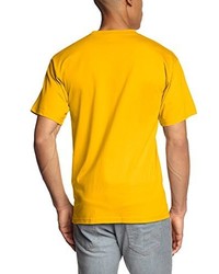 gelbes T-Shirt mit einem Rundhalsausschnitt