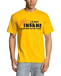 gelbes T-Shirt mit einem Rundhalsausschnitt