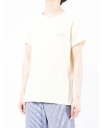 gelbes T-Shirt mit einem Rundhalsausschnitt von Maison Labiche