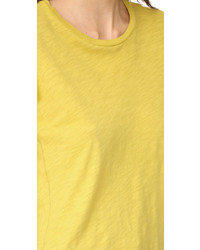gelbes T-Shirt mit einem Rundhalsausschnitt von Madewell