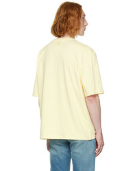 gelbes T-Shirt mit einem Rundhalsausschnitt von AMI Alexandre Mattiussi