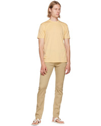gelbes T-Shirt mit einem Rundhalsausschnitt von Tom Ford