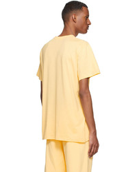 gelbes T-Shirt mit einem Rundhalsausschnitt von PANGAIA