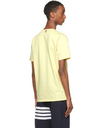 gelbes T-Shirt mit einem Rundhalsausschnitt von Thom Browne
