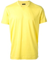 gelbes T-Shirt mit einem Rundhalsausschnitt von Z Zegna