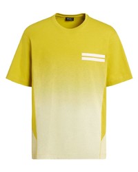 gelbes T-Shirt mit einem Rundhalsausschnitt von Zegna