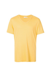 gelbes T-Shirt mit einem V-Ausschnitt von Onia