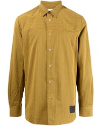 gelbes vertikal gestreiftes Langarmhemd von Paul Smith