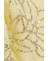 gelbes Perlen gerade geschnittenes Kleid von Needle & Thread