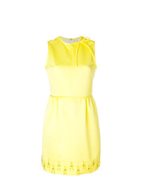gelbes verziertes gerade geschnittenes Kleid von MSGM