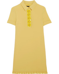 gelbes verziertes Kleid von Moschino