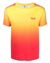 gelbes verziertes Kurzarmhemd von Moschino