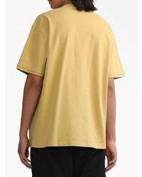 gelbes verziertes T-Shirt mit einem Rundhalsausschnitt von Ambush