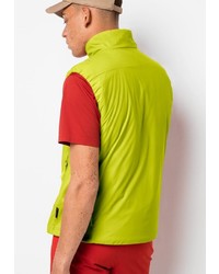 gelbgrüne ärmellose Jacke von Jack Wolfskin
