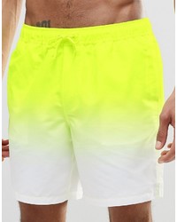 gelbgrüne Badeshorts von Asos