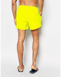 gelbgrüne Badeshorts von Asos