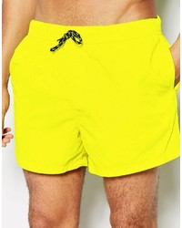 gelbgrüne Badeshorts von Asos